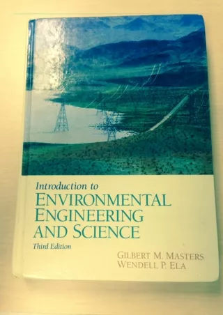 [PDF READ ONLINE]  Introduction to Environmental Engineering and Science