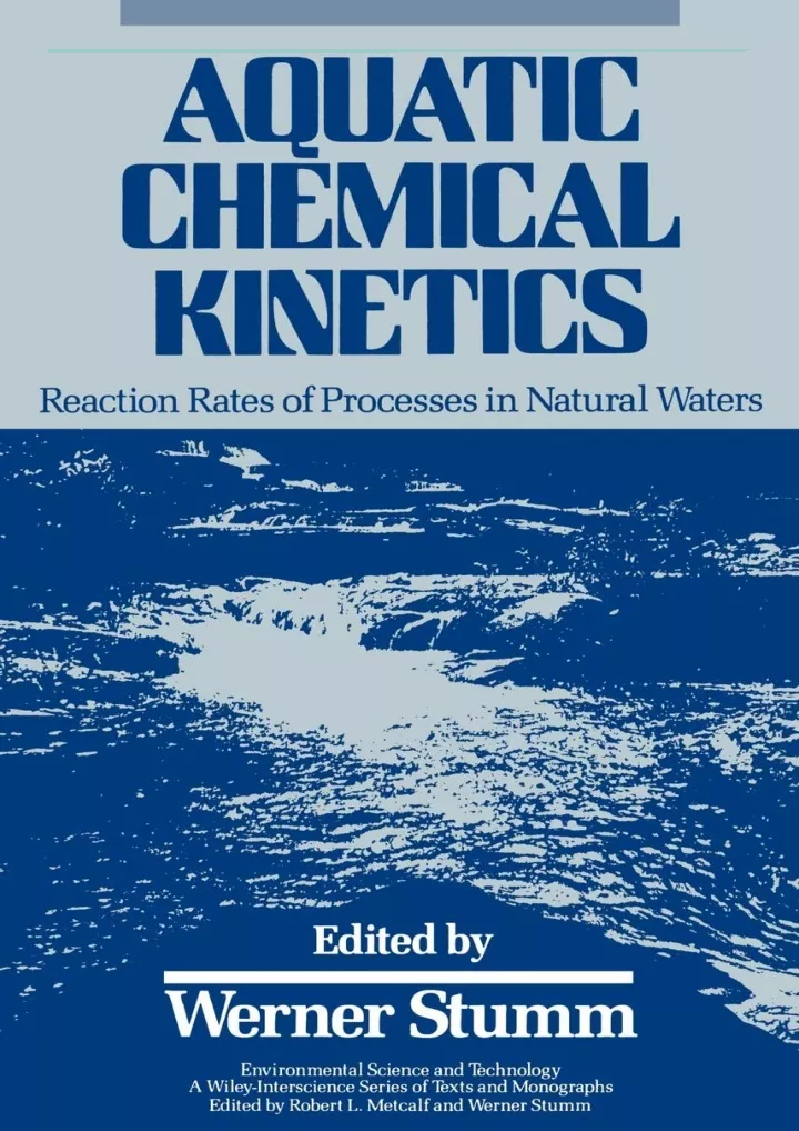 read ebook pdf aquatic chemical kinetics reaction