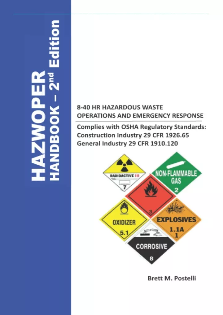 pdf read online hazwoper handbook 8 40hr