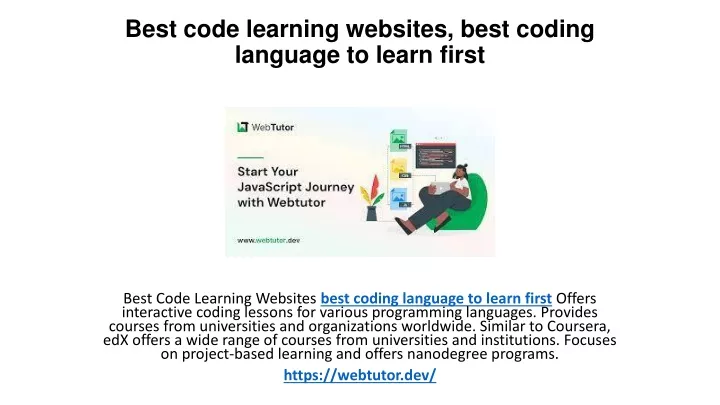 best code learning websites best coding language to learn first