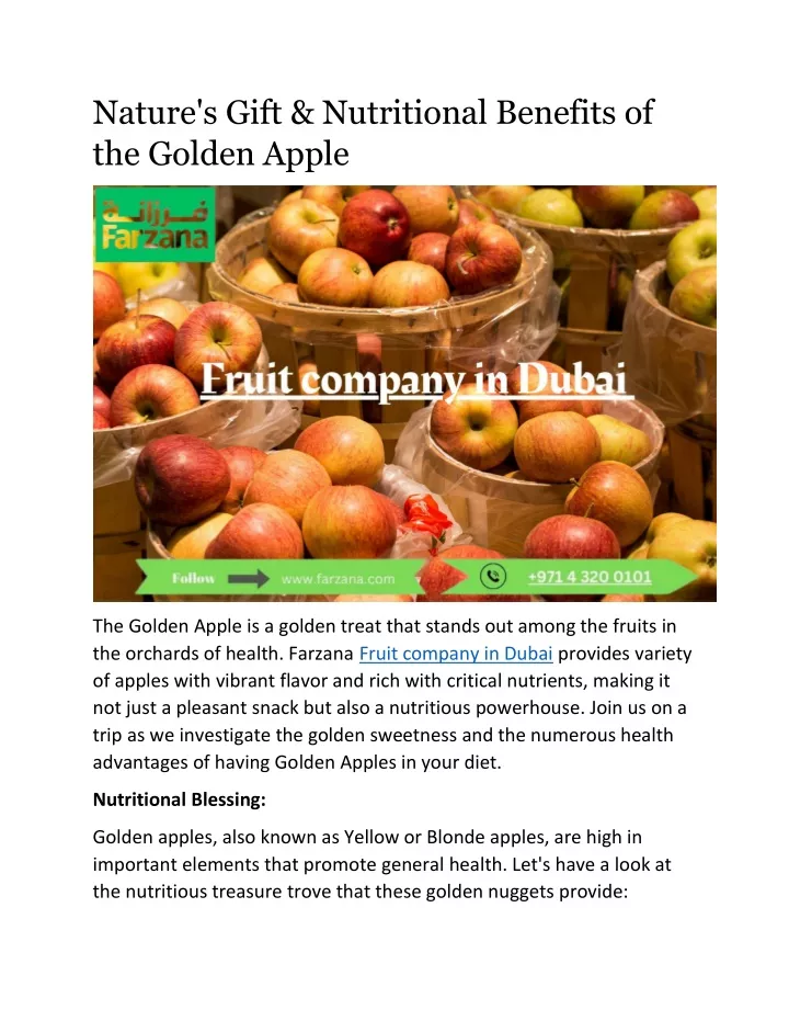 nature s gift nutritional benefits of the golden