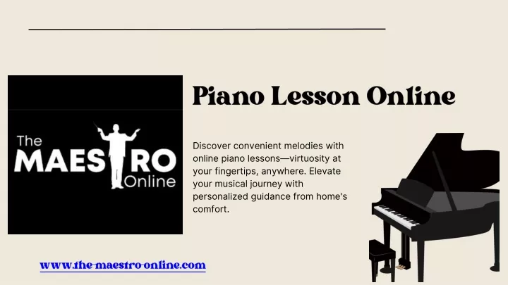 piano lesson online