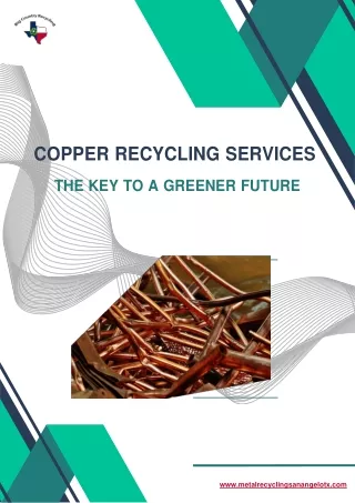 Copper recycling services the key to a greener future