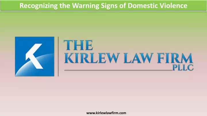 recognizing the warning signs of domestic violence