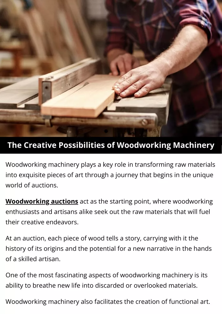 the creative possibilities of woodworking