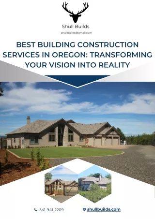 Best Building Construction Services in Oregon Transforming Your Vision into Reality