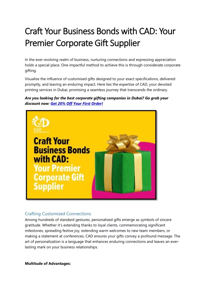 craft your business bonds with cad your craft
