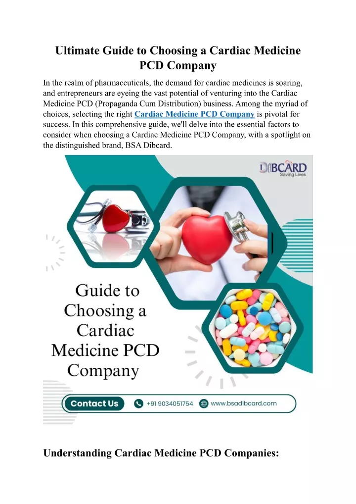 ultimate guide to choosing a cardiac medicine