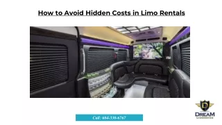 How to Avoid Hidden Costs in Limo Rentals