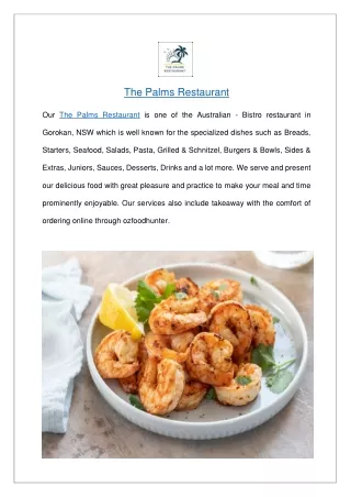 The Palms Restaurant pdf