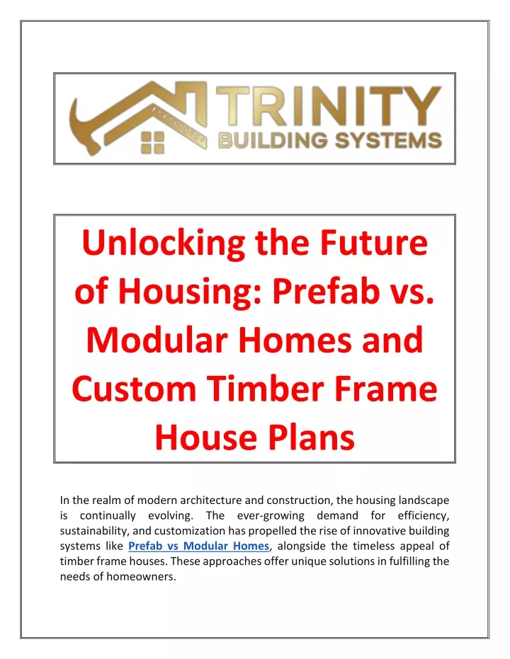 unlocking the future of housing prefab vs modular