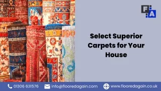 Select Superior Carpets for Your House