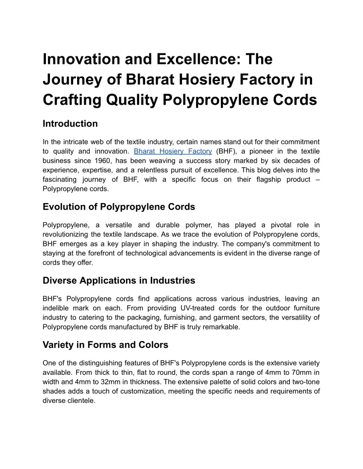 innovation and excellence the journey of bharat