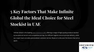 5 Key Factors That Make Infinite Global the Ideal Choice for Steel Stockist in UAE.pptx