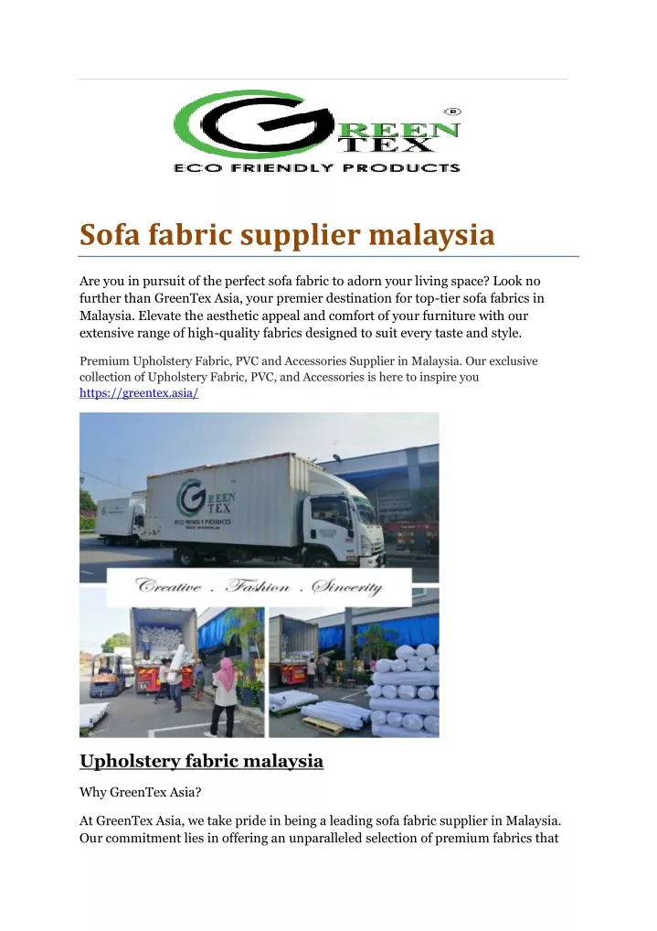 sofa fabric supplier malaysia