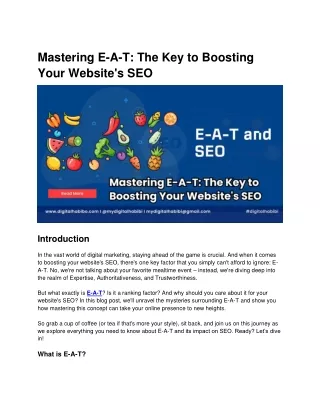 mastering e a t the key to boosting your website