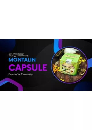 Montalin Capsule Price In Pakistan