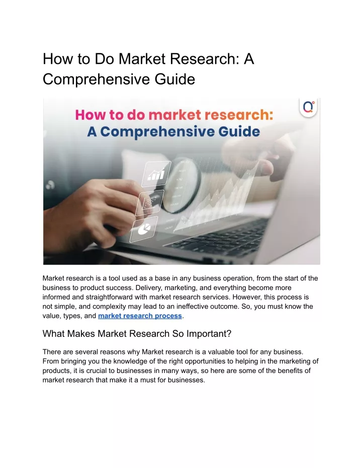 how to do market research a comprehensive guide