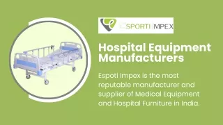 Hospital Equipment Manufacturers