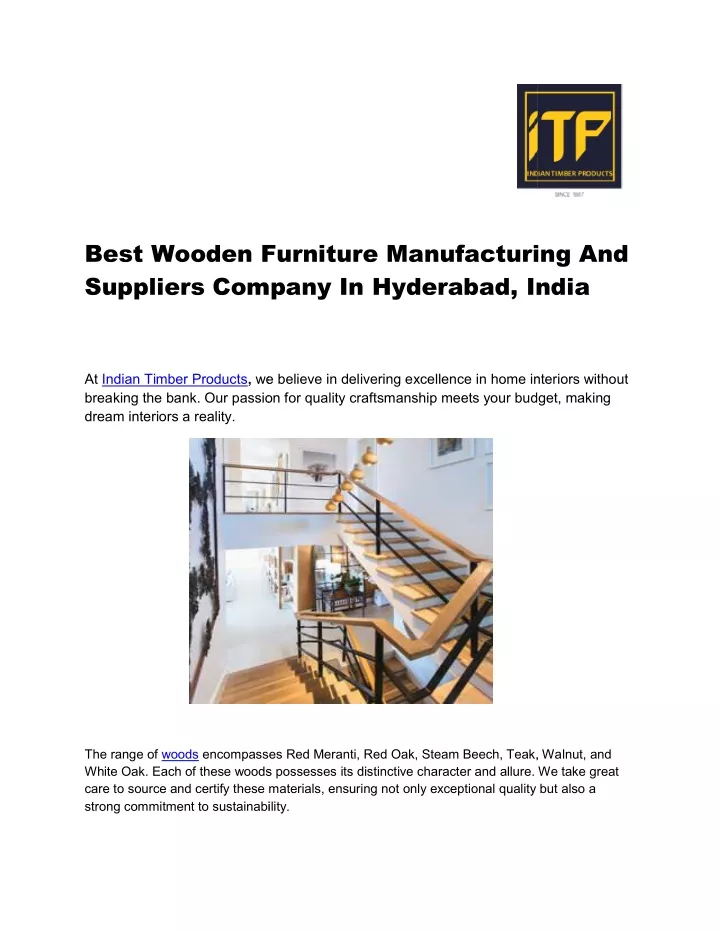 best wooden furniture manufacturing and suppliers