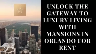 Mansions in orlando for rent