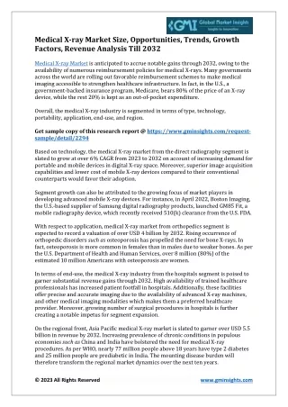 Medical X-ray Market