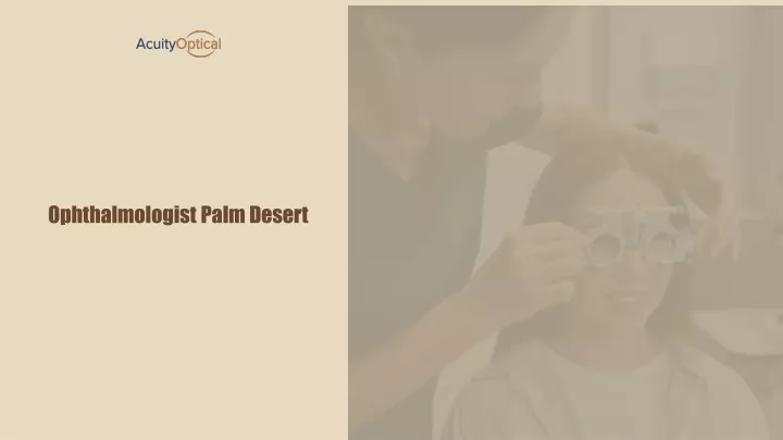 ophthalmologist palm desert