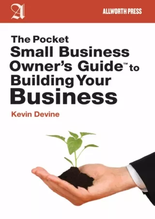 [PDF READ ONLINE] The Pocket Small Business Owner's Guide to Building Your Business (Pocket