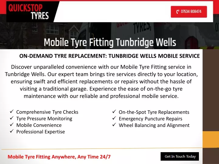 on demand tyre replacement tunbridge wells mobile