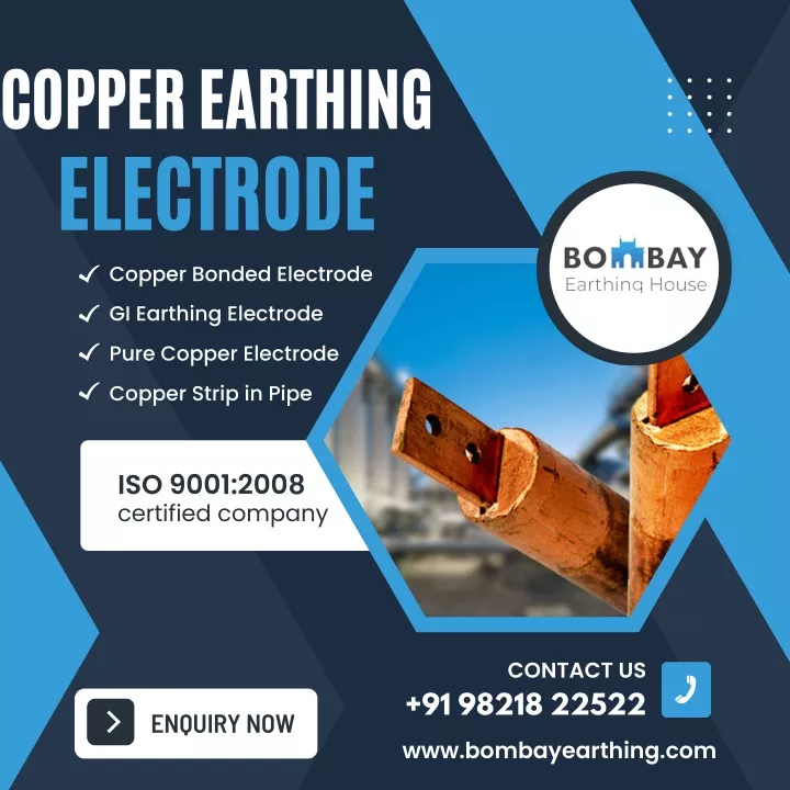 copper earthing electrode copper bonded electrode