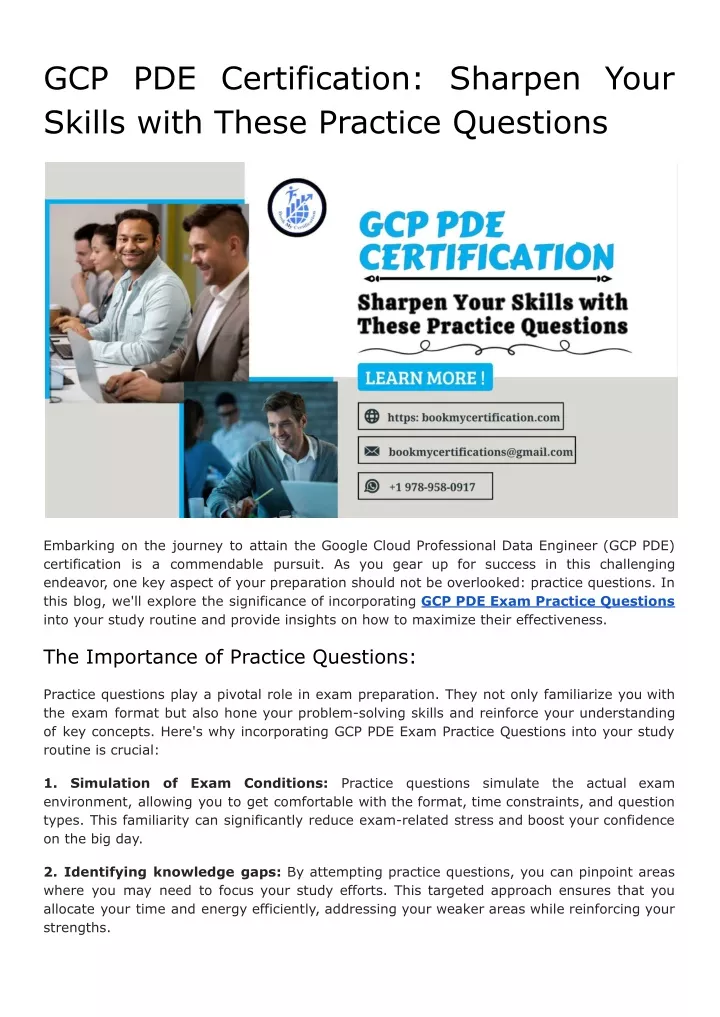 gcp pde certification sharpen your skills with