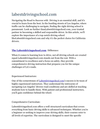 labestdrivingschool com