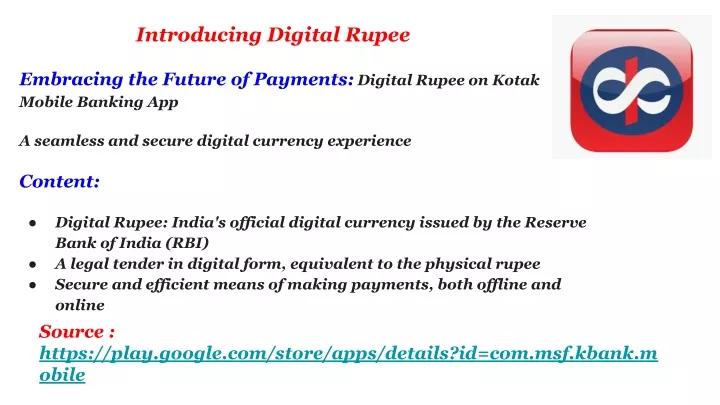 introducing digital rupee
