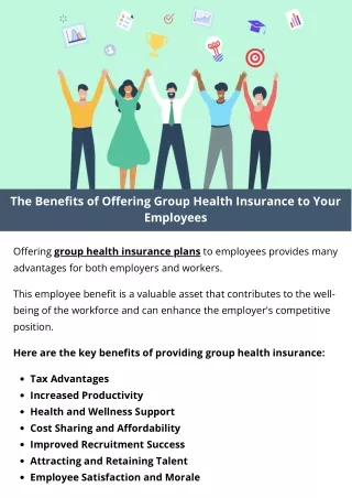 The Benefits of Offering Group Health Insurance to Your Employees