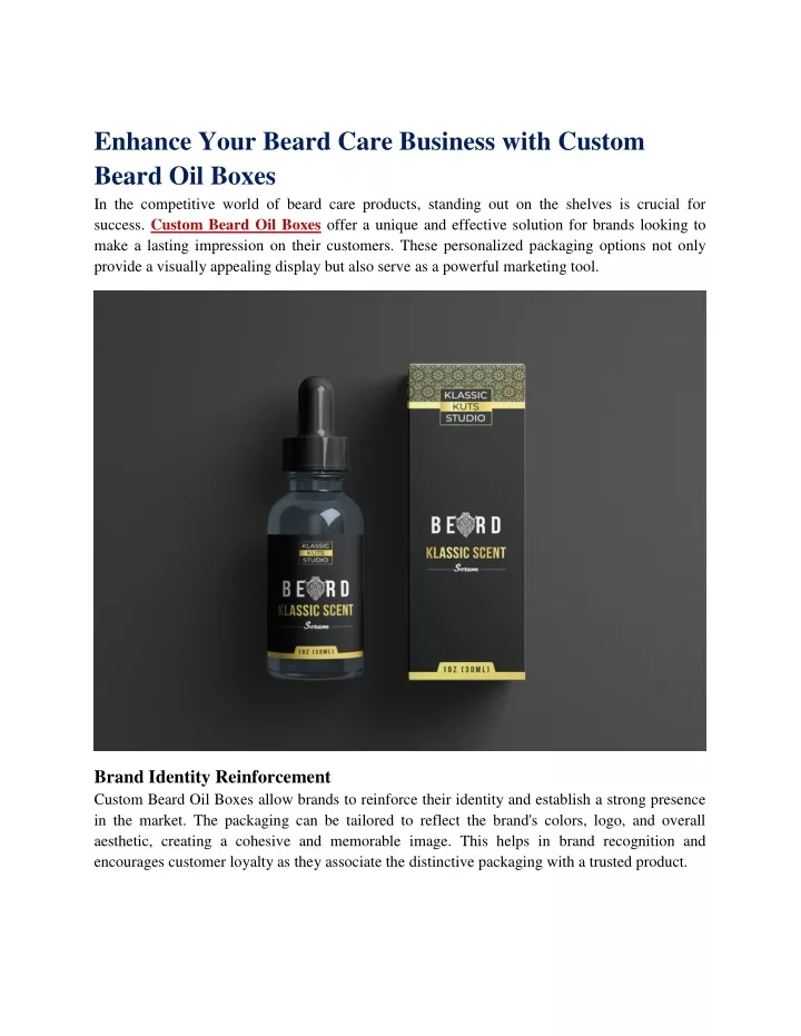 enhance your beard care business with custom