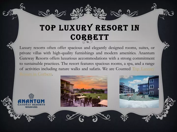 top luxury resort in corbett