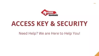 Access Key & Security