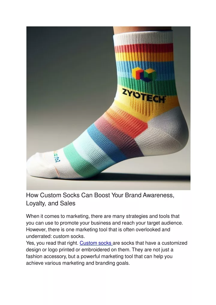 how custom socks can boost your brand awareness