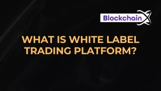 What is White label Trading Platform?
