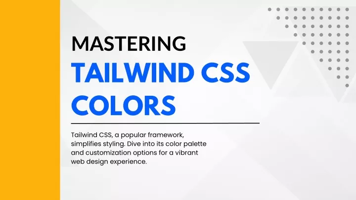 mastering tailwind css colors