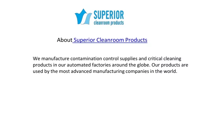 about superior cleanroom products