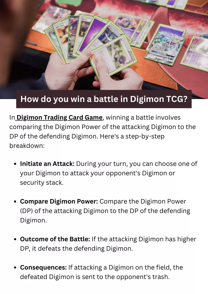 how do you win a battle in digimon tcg