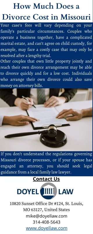 How Much Does a Divorce Cost in Missouri