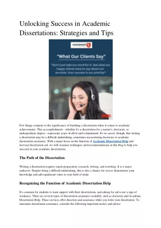 unlocking success in academic dissertations