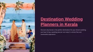 Kerala Magic: Choosing the Best Destination Wedding Planners