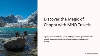 Chopta Tour Packages: Explore the Serene Beauty of the Himalayas