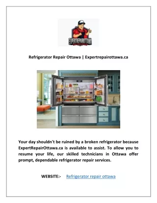 Refrigerator Repair Ottawa | Expertrepairottawa.ca