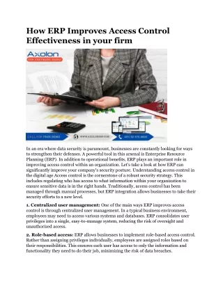 how erp improves access control effectiveness