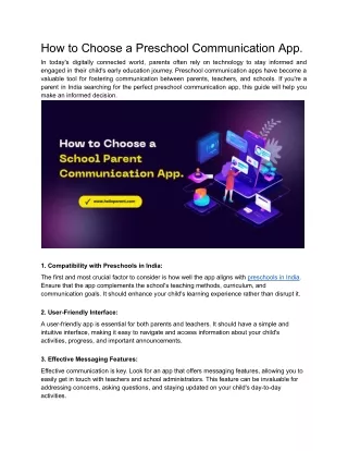 how to choose a preschool communication app
