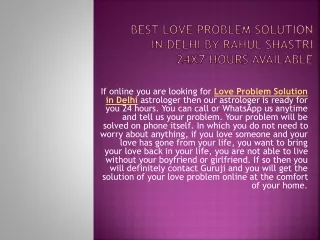 best love problem solution in delhi by rahul shastri 24x7 hours available